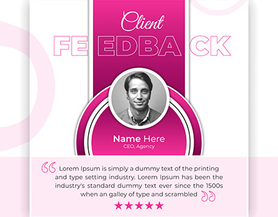 Client feedback social media post web banner