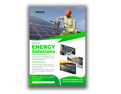 Business flyer for Solar panel company