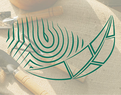 Symbol Montage - Handprint & Green Leaf
