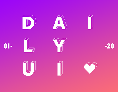 Daily UI 1-20