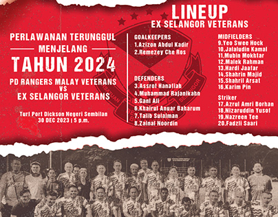 Football Match Posters for VMR vs Ex SEL Veterans