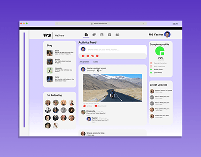 WeShare - Social Media Platform Landing Page