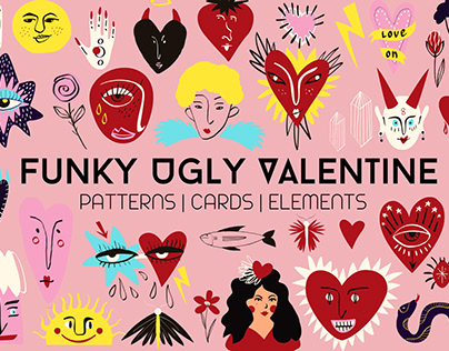Funky Valentine graphic collection