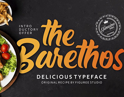 The Barethos Delicious Display Font Free Download