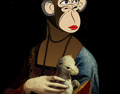 Portrait of a Ape and with an ermine