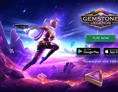 Gemstone Legends Match 3 | Mobile Marketing Art