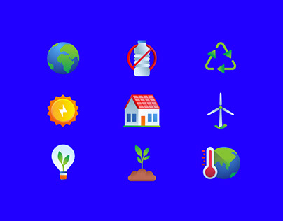 Animated Eco Friendly Icons