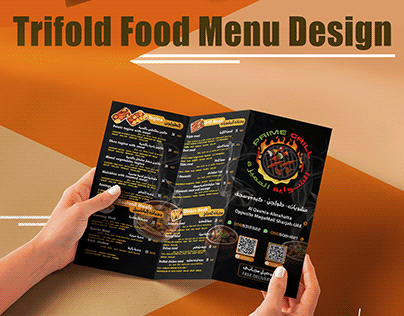 Trifold Food Menu Design