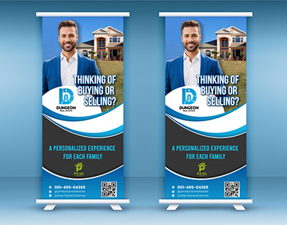 Real estate roll up banner template