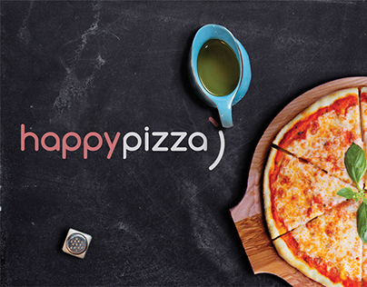 Happy pizza) — logo and an online store for pizzerias