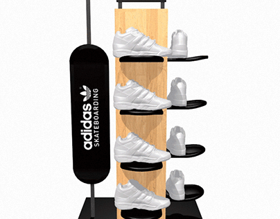 Adidas skateboarding shoes display