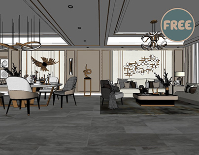 6274. Free Sketchup Living Room Models Download