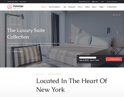 Luxury Hotel Bootstrap Template (Hoteligo)