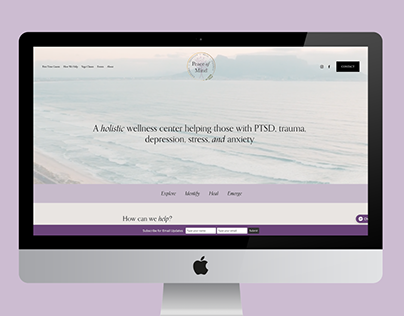 Website design for yoga, counseling, & wellness center