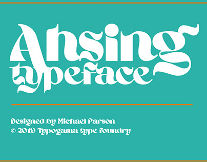 Ahsing typeface