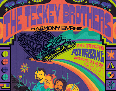 The Teskey Brothers poster in Brisbane