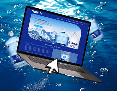 Sırma natural water landing page UI Design