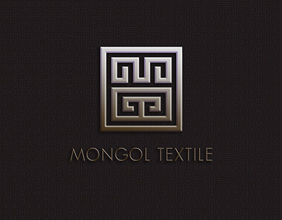Mongol textile logo design