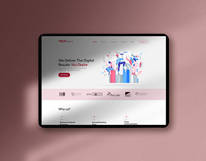 Reon Media Website UI Design Concept 2