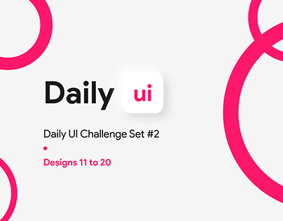 Daily UI Challenge - #11 to #20