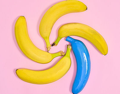 Creative stop motion concept with bananas