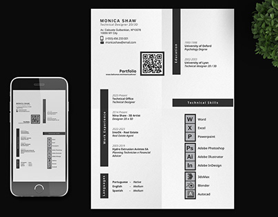 Project thumbnail - Monica Resume Template