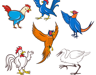 Fowl Cartoon Set