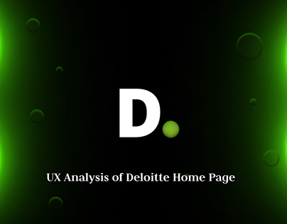 UX Analysis of Deloitte Home Page