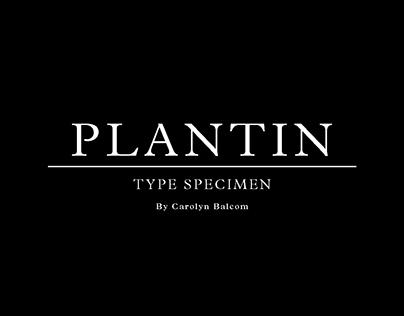 Plantin Type Specimen Booklet