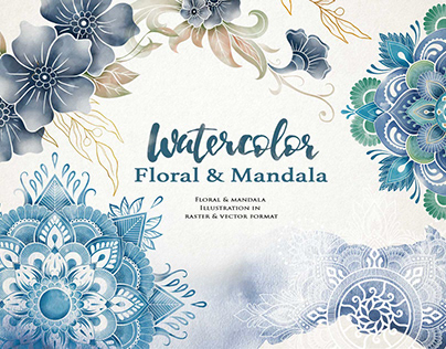 Watercolor Floral & Mandala