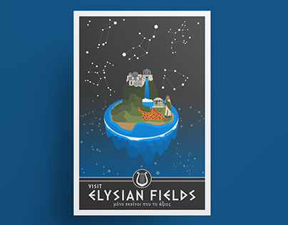 Elysian Fields travel poster