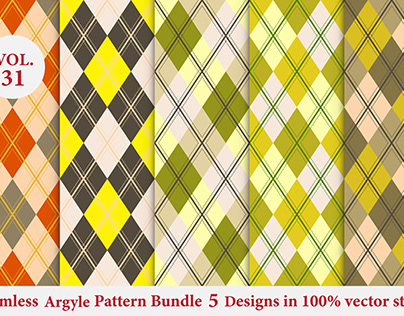 Argyle pattern Bundle 5 designs Vol.31