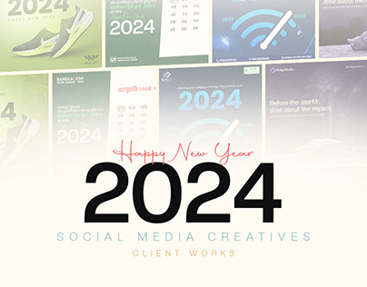 New Year 2024 Social Media Creative Designs