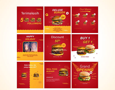 Burger Instagram Feeds Design