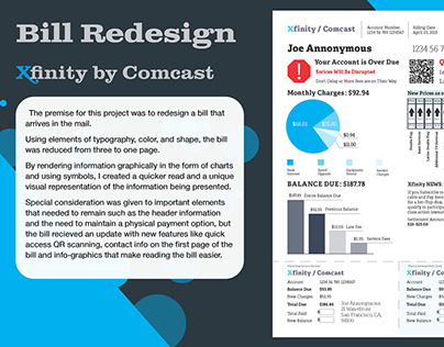 Xfinity | In-Mail Service Bill, ReDesign | DES 525