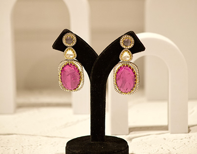 Pink Doublet earrings 1