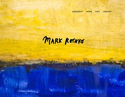 Rothko Artist Website (Screenshots)