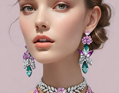 Gemstone floral jewelry