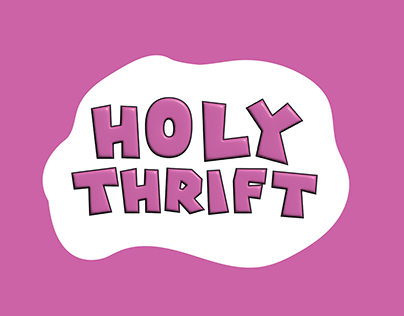 Cute 3D typeface logo for thrift shop | Logo design