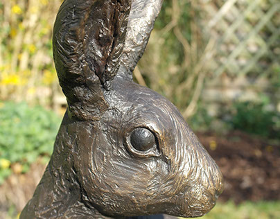 Bronze Hare Sculpture