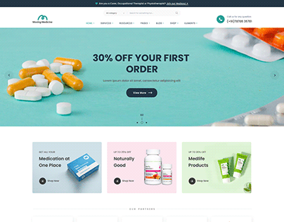 Medicine (pharmacy) Website Landing Page