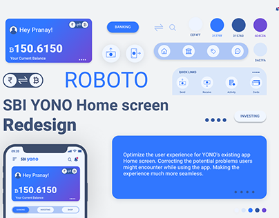 SBI YONO Home screen Redesign