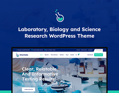 Chemlabs - Laboratory Science Research WordPress Theme