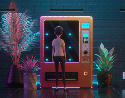 Vending Machine in an art school
