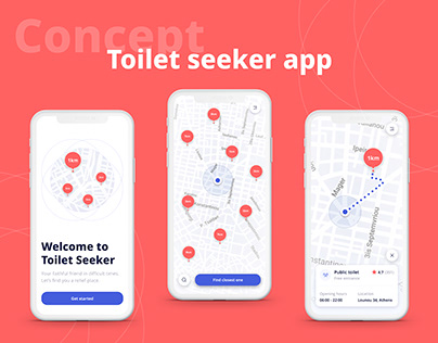 Concept for toilet seeker app