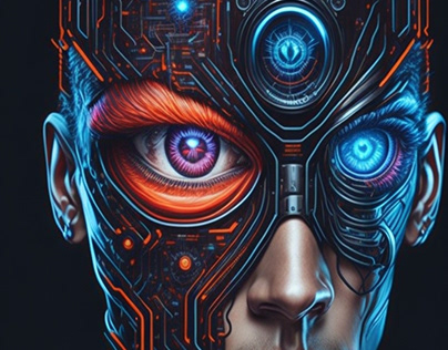 Artificial Intelligence Vision Cyborg Man