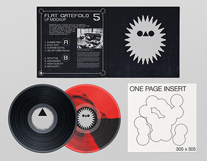 Flat Gatefold Vinyl Mockup Pack