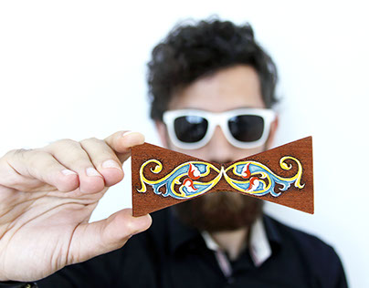 Wooden Bow Tie- Movember