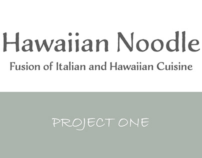 Hawaiian Noodle