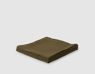 Berkeley Linen Table Napkins (Set of 4) - Moss